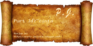 Purt Jácinta névjegykártya